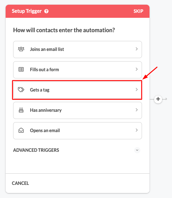 Re-engagement email campaign trigger